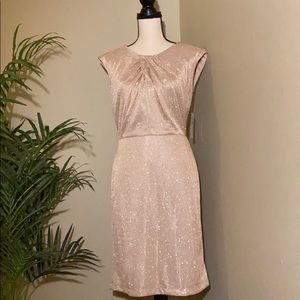 Gold Glitter Dress by Donna Ricco